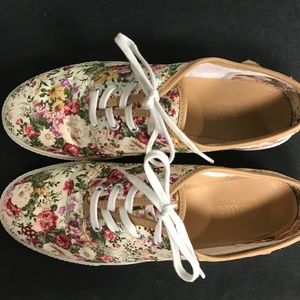 Hotter Mabel Shoes floral sneakers